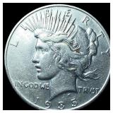 1935-S Silver Peace Dollar ABOUT UNCIRCULATED