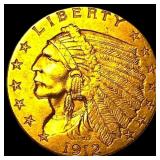 1912 Indian Head Gold $2.50 Quarter Eagle CLOSELY