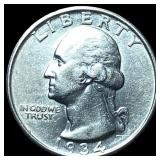1934-D Silver Washington Quarter UNCIRCULATED