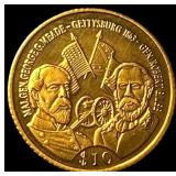 2000 Liberia Gold-Plated $10 Gettysburg GEM  BU
