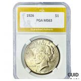 1926 Silver Peace Dollar PGA MS63