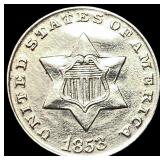 1853 Silver Three Cent UNCIRCULATED