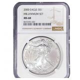2000 Silver Eagle NGC MS68