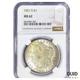 1921-S Morgan Silver Dollar NGC MS62