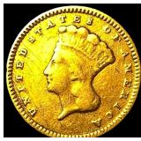1874 Indian Princess Head Gold $1 NEARLY UNCIRCULA