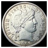 1907 Silver Barber Dime UNCIRCULATED