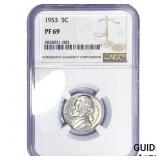 1953 Jefferson Nickel NGC PF69