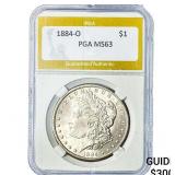 1884-O Morgan Silver Dollar PGA MS63