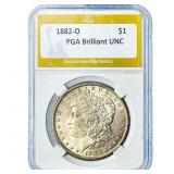 1882-O Morgan Silver Dollar PGA Brilliant UNC