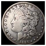 1887-O Silver Morgan Dollar ABOUT  UNCIRCULATED