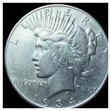 1934-S Peace Silver Dollar NEARLY  UNCIRCULATED