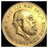 1875 Netherlands Gold 10 Gulden .1947oz  UNCIRCUL