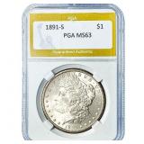 1891-S Morgan Silver Dollar PGA MS63