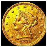 1873-S Gold $2.50 Liberty Head Quarter Eagle CLOSE