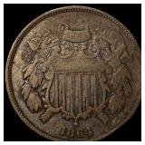 1864 Bronze Two-Cent Piece LIGHTLY CIRCULATED