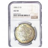 1886-O Morgan Silver Dollar NGC AU58