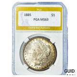 1885 Morgan Silver Dollar PGA MS63