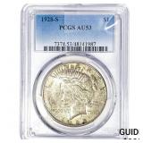 1928-S Silver Peace Dollar PCGS AU53