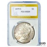 1879-S Morgan Silver Dollar PGA MS64