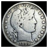 1899 Silver Barber Half Dollar LIGHTLY  CIRCULATE