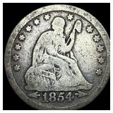 1854 Arrows Seated Liberty Quarter NICELY  CIRCUL