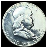 1951 Franklin Silver Half Dollar CHOICE PROOF