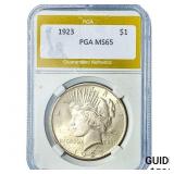 1923 Silver Peace Dollar PGA MS65