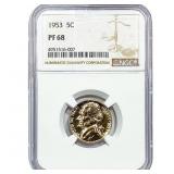 1953 Jefferson Nickel NGC PF68