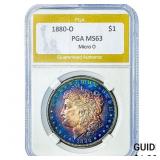 1880-O Morgan Silver Dollar PGA MS63 Micro O