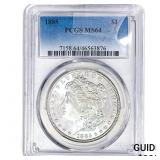 1885 Morgan Silver Dollar PCGS MS64