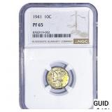 1941 Mercury Silver Dime NGC PF65