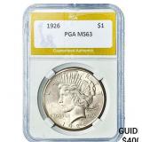 1926 Silver Peace Dollar PGA MS63
