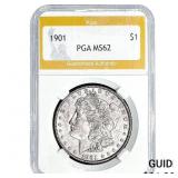 1901 Morgan Silver Dollar PGA MS62