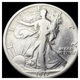 1917-S Silver Walking Liberty Half Dollar  LIGHTL