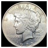 1922 Silver Peace Dollar NEARLY UNCIRCULATED