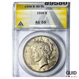 1926 Silver Peace Dollar ANACS AU55