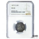 1875-S 1875-S 20C Seated lib  NGC VF25