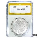 1890 Morgan Silver Dollar PGA MS63