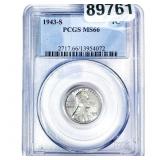1943-S Wheat Cent PCGS MS66