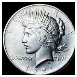 1921 Silver Peace Dollar CLOSELY UNCIRCULATED