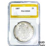 1887 Morgan Silver Dollar PGA MS64