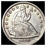 1838 Seated Liberty Half Dime CLOSELY  UNCIRCULAT