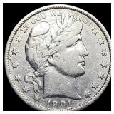 1901 Silver Barber Half Dollar ABOUT  UNCIRCULATE