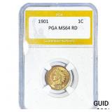 1901 Indian Head Cent PGA MS64 RD