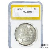 1902-O Morgan Silver Dollar PGA MS66