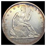 1870 Seated Liberty Half Dollar CLOSELY UNCIRCULAT