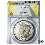 1878-S Morgan Silver Dollar ANACS AU55
