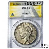 1923-D Silver Peace Dollar ANACS AU50
