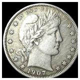 1907 Barber Half Dollar NEARLY UNCIRCULATED