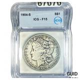 1904-S Morgan Silver Dollar ICG F15